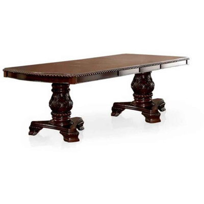 Table de salle à manger extensible à double piédestal 44 po Johnathon