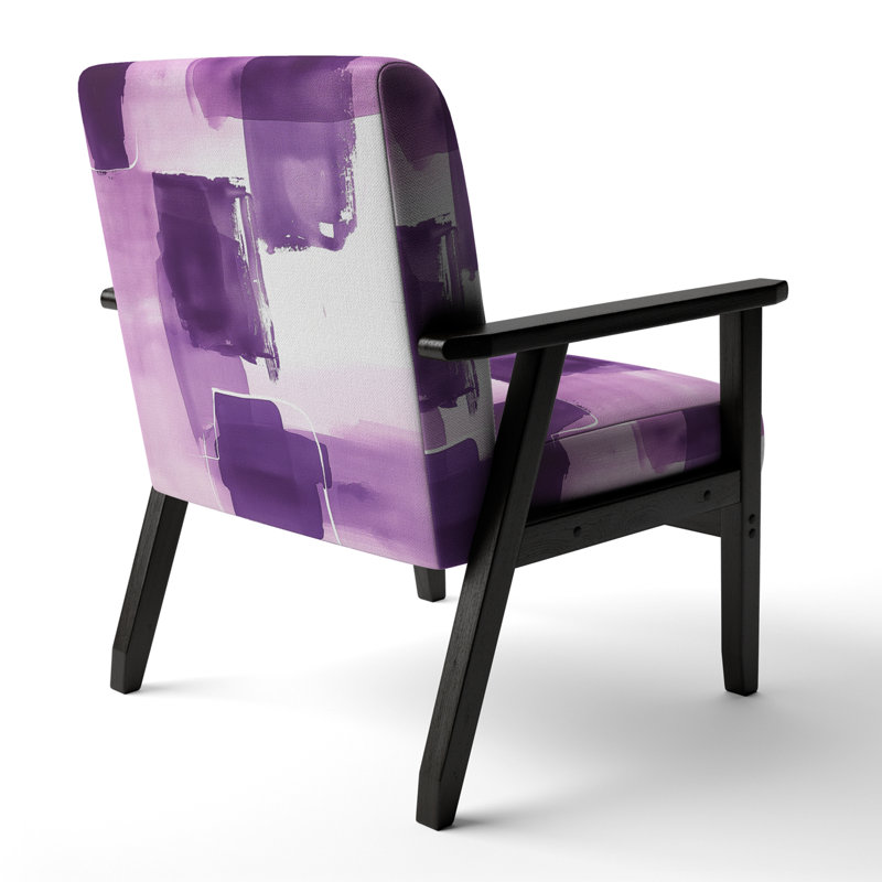 Fauteuil d'appoint rembourré Glam Dancing Shape I, Mélange de polyester mauve