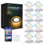Luminaire encastré intelligent à DEL Nocturne 4 po avec veilleuse RVB, luminaire encastré sans boîtier à changement de couleur, température de couleur 2700 K-6500 K, 700 lm 10 W, IRC 90+, intensité variable, étanche à l'air (norme IC).-136061907
