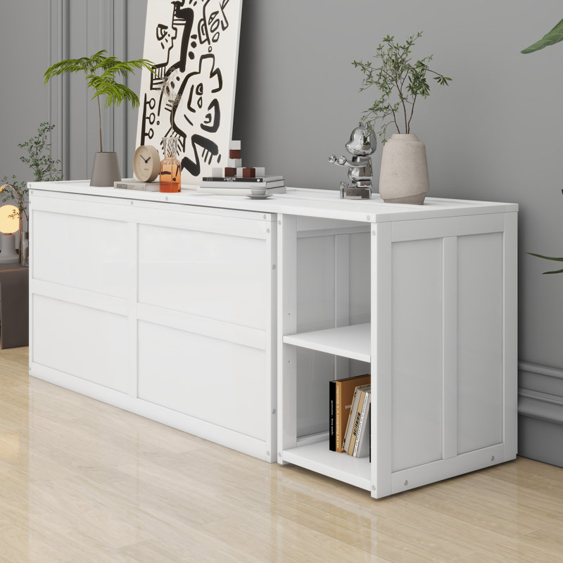 Lit avec rangement, Blanc
