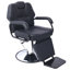 Fauteuil de coiffeur hydraulique tout usage pour salon de coiffure et barbier, similicuir noir