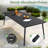Cyanni 10 - Person Rectangular Outdoor Dining Set with Umbrella Hole-1412711365