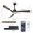 Karlena 60'' Modern Large Dimmable Ceiling Fan With Led Light And Remote (set Of 2)