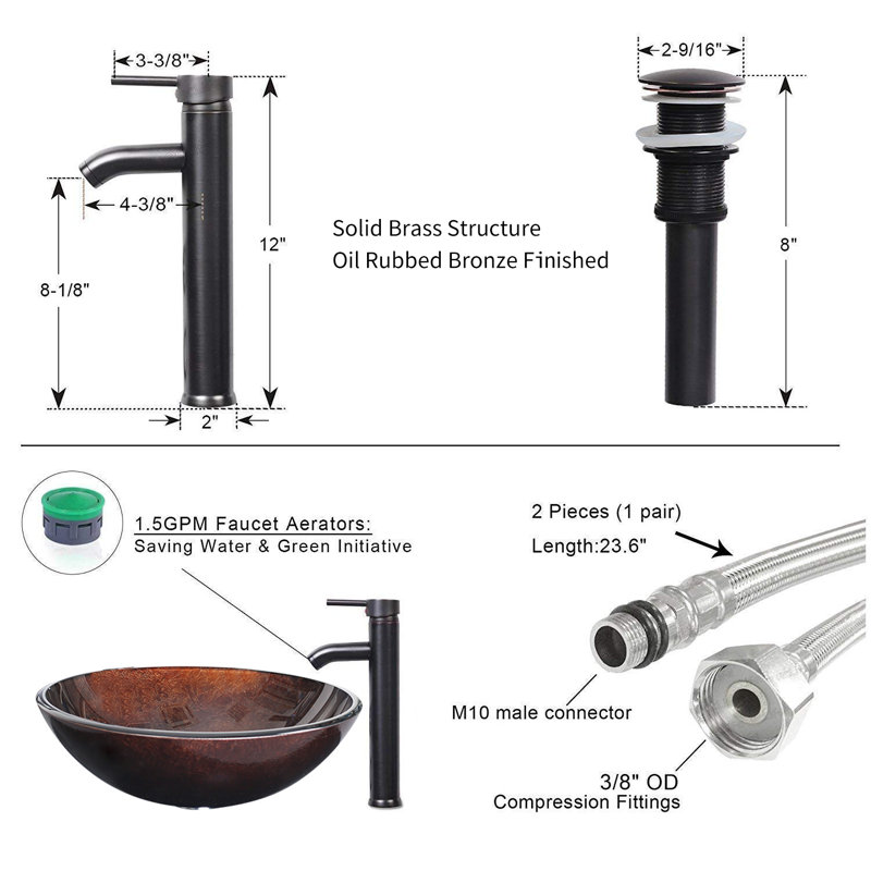 24" x 20" Narrow Depth Single Bathroom Vanity Set, Black