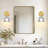 Battery Operated Tulip Wall Sconce Set Of 2 With Remote & Bulb, Dimmable Wireless Rechargeable Wall Lights (3 Color Temp & 12 Rgb) For Bedroom Living Room Hallway-123247237-123247241