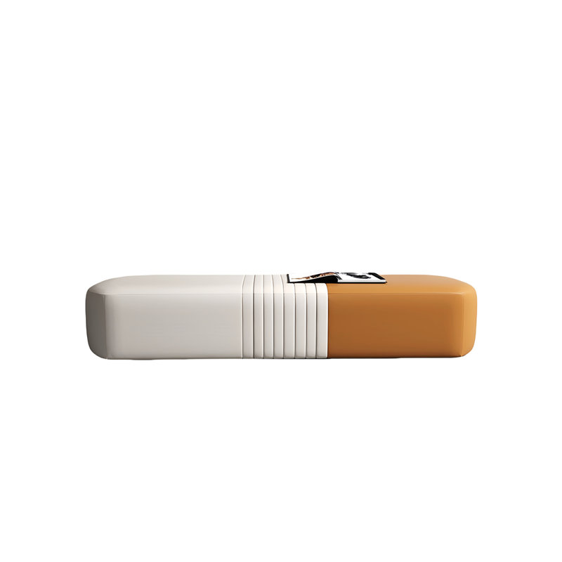 Banc rembourré en cuir Sweer Match, H 16,14 po x l 59,05 po x P 18,11 po