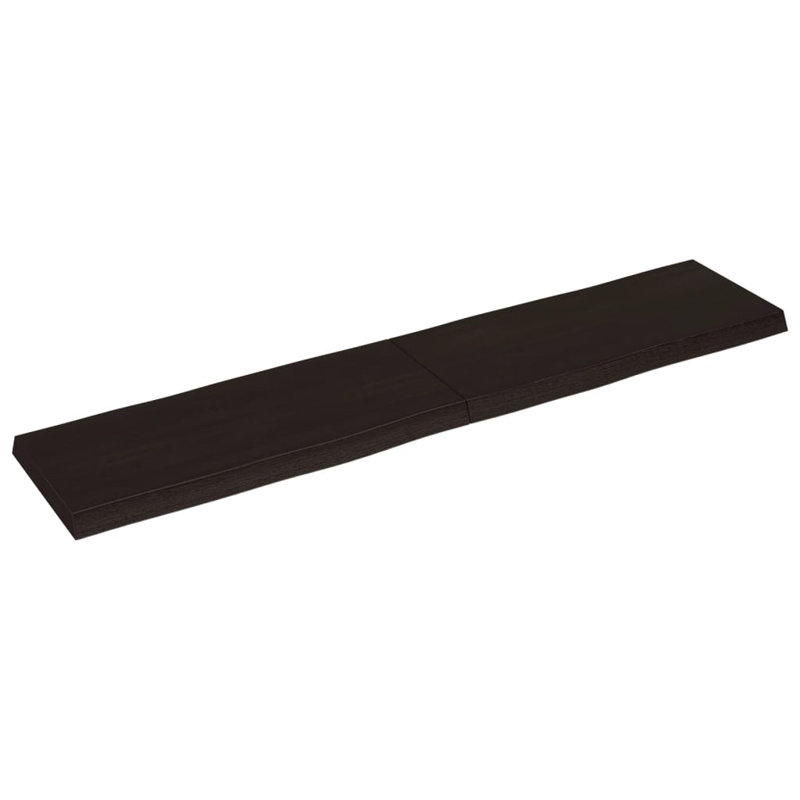 Solid Wood Table Top, Dark Grey, 40cm H x 180cm W x 6cm D
