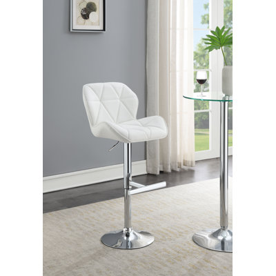 Arnuad Swivel Upholstered Adjustable Height Counter Stool with Metal Frame