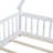 Tent-Shaped Floor Bed,Teepee Bed With Guardrails,Slats-854328843