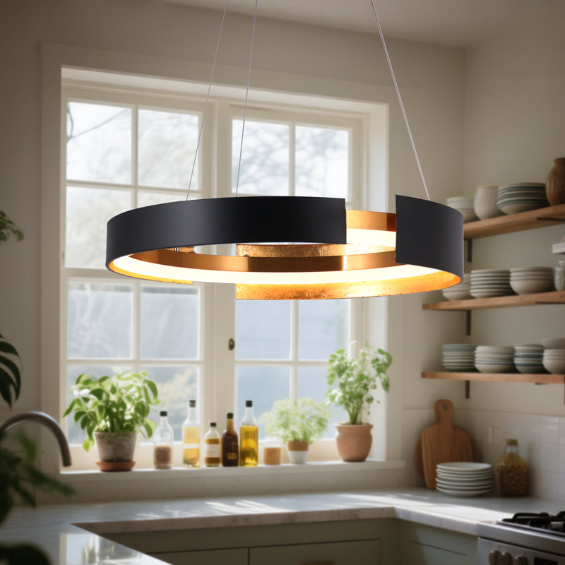 Kissey 1 - Light Dimmable LED Modern Drum Lighting, Black