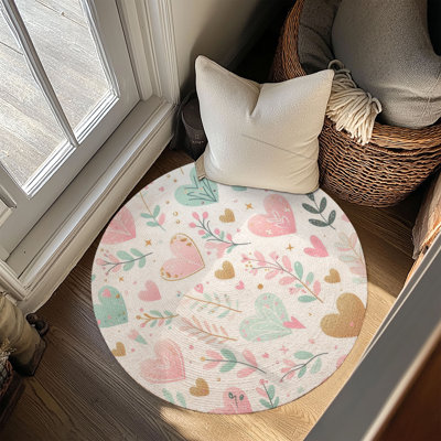 Tapis tressé Tender Heart Bursts