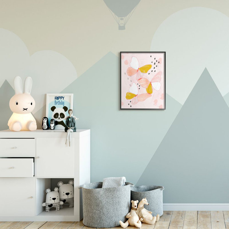 Décoration murale Beily, H 20 po x l 16 po x P 1,5 po, Giclée encadrée noir minuit