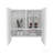 Mirror Medicine Cabinet With Interior Shelves, Modern Bathroom Storage Solution And Organizer, White