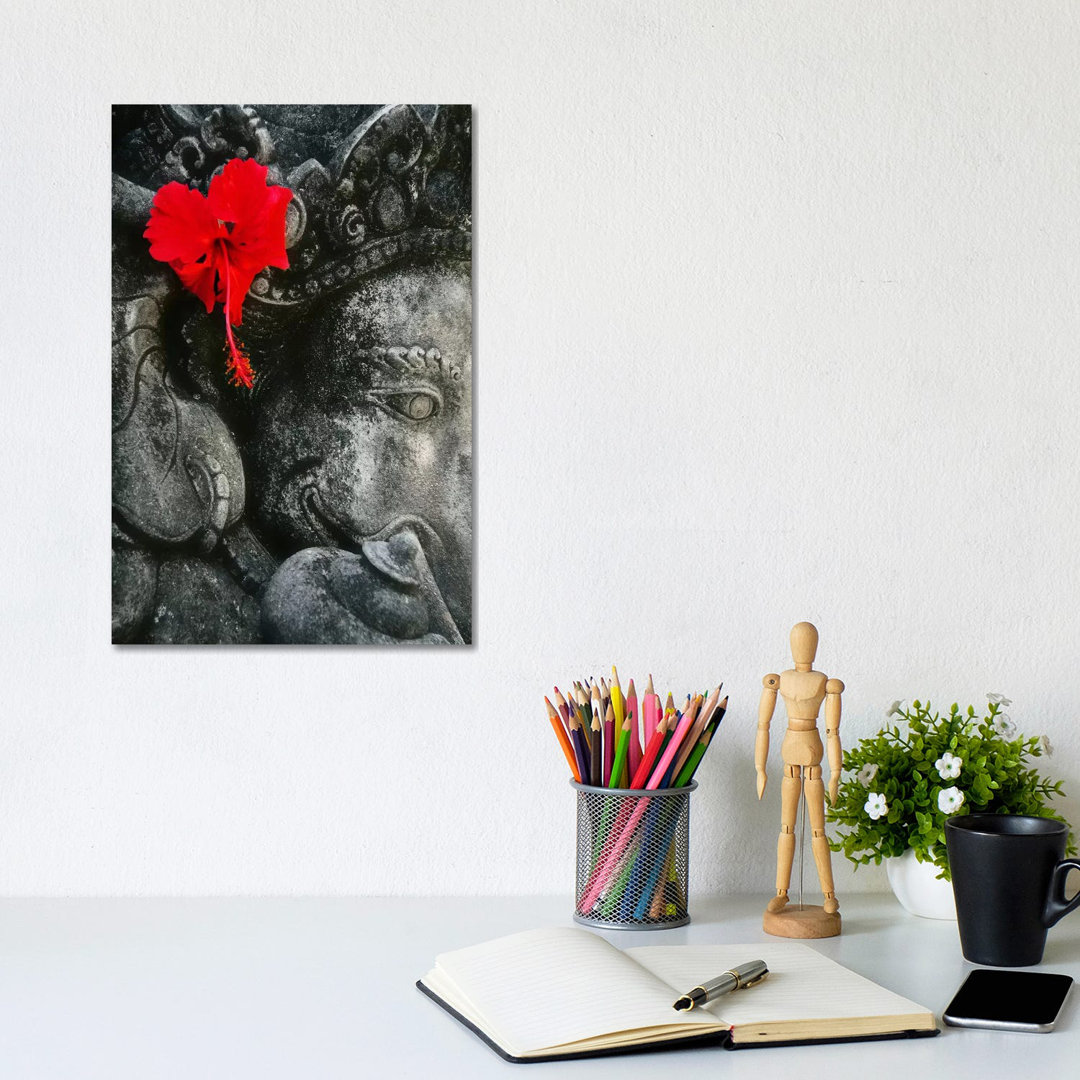 Ganesh Holy Hindu God Statue - Print on Canvas