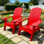 Ensemble de 2 chaises Adirondack Ehomexpert Populus-130139070-130139072