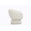 Fauteuil pivotant blanc, structure en bois massif, fauteuil de loisirs moderne, idéal pour le salon et la chambre à coucher