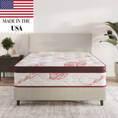  13" Medium-Firm Hybrid Mattress, Edge to Edge Pocket Coil, Bed in A Box,Ottopedic