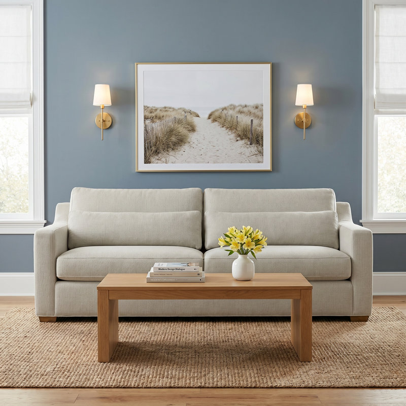 Emmit Two Seat Upholstered Sofa, Green