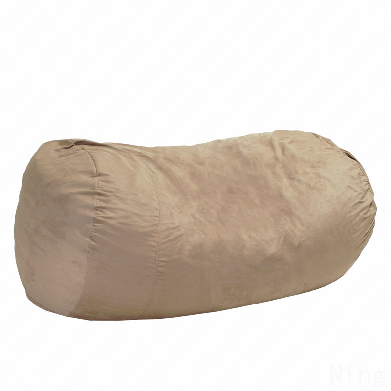 Traditional 8 Foot Suede Cylindrical Bean Bag, Tuscany, Tuscany Microfiber 