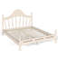 Grand lit plateforme en bois à profil bas avec tête de lit grand, support à lattes de bois, aucun sommier requis, beige-1878677966-1878677962