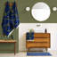 Linear Stem Navy/Olive 50x90 Bath Mat