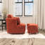 Fauteuil d'appoint pivotant avec repose-pieds de rangement-1025068747