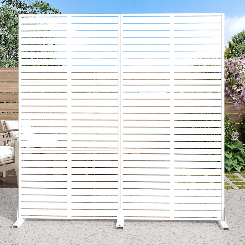 Paravent d'extérieur 72 po, H 72 po x l 72 po x P 16 po, Blanc