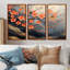 Ensemble de décoration murale branche de fleur d'oranger sur Golden River II - fleur de cerisier-107201326-107201334