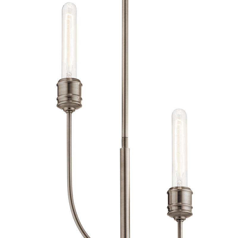 2 - Light Dimmable Classic / Traditional Chandelier, Classic Pewter