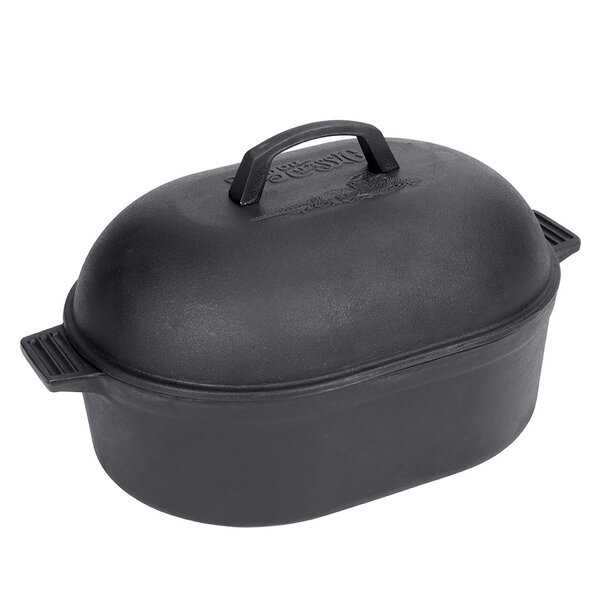 Bayou Classic 16 Inch Oven Safe Cast Iron Skillet Cooking Pot, Black (2  Pack)