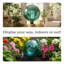 Globe terrestre en verre 10 pouces pour jardin - turquoise - ensemble de 2-96861845-129068252