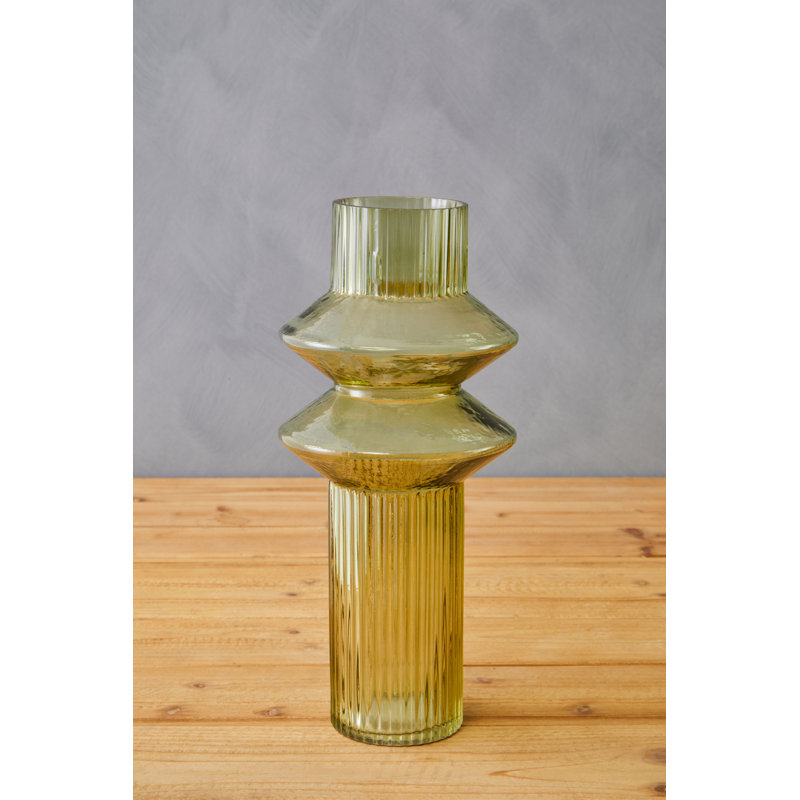 Oberlander Handmade Glass Table Vase, 34cm H x 15cm W x 15cm D