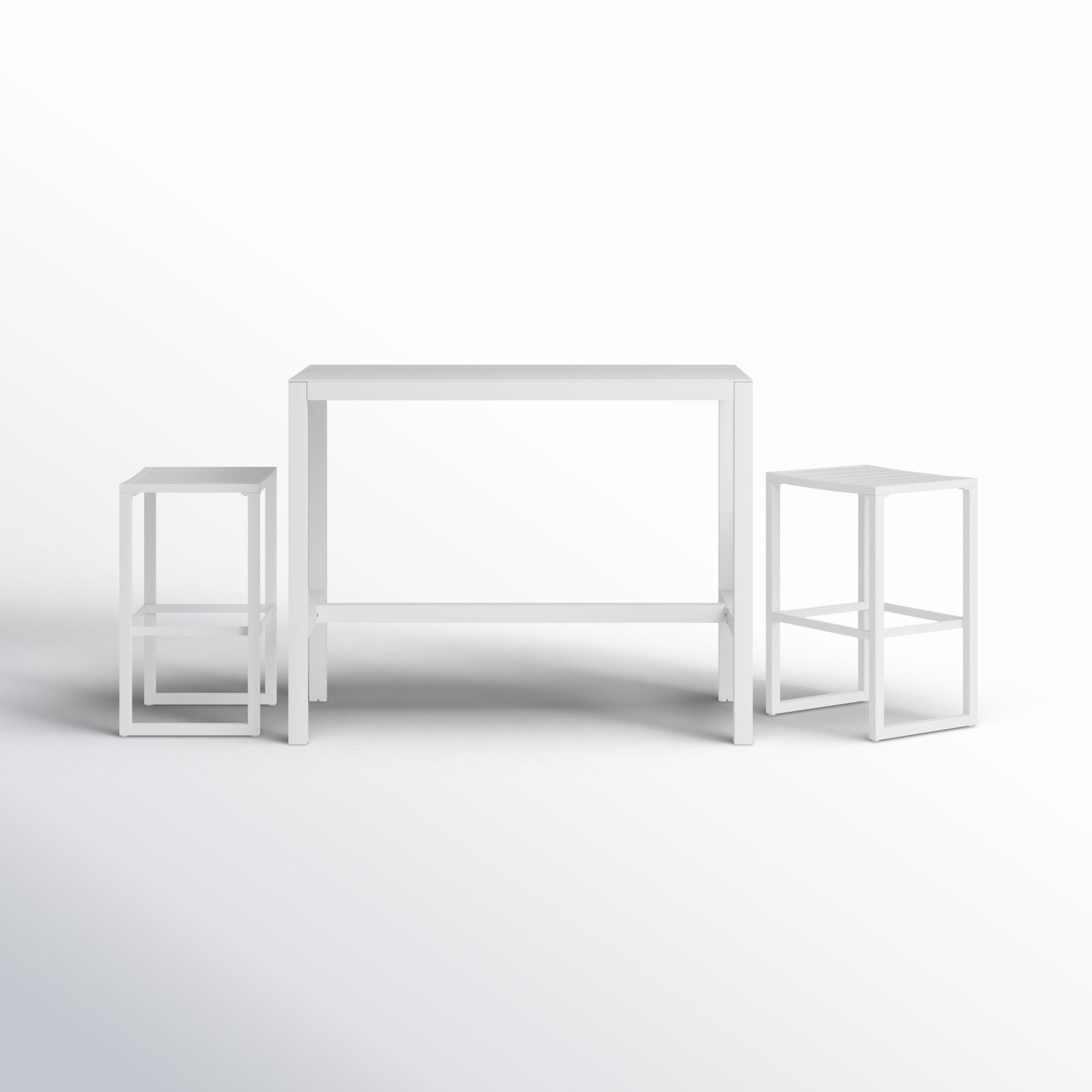Armando 54'' Rectangular Outdoor Dining Set, 2, White
