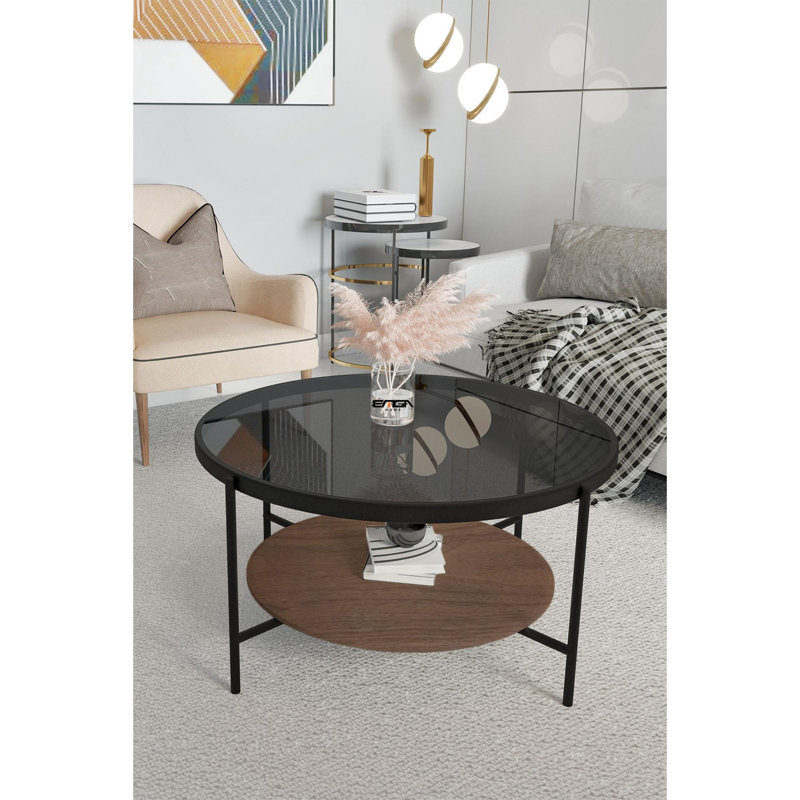 Glorias Coffee Table, Fume/Walnut