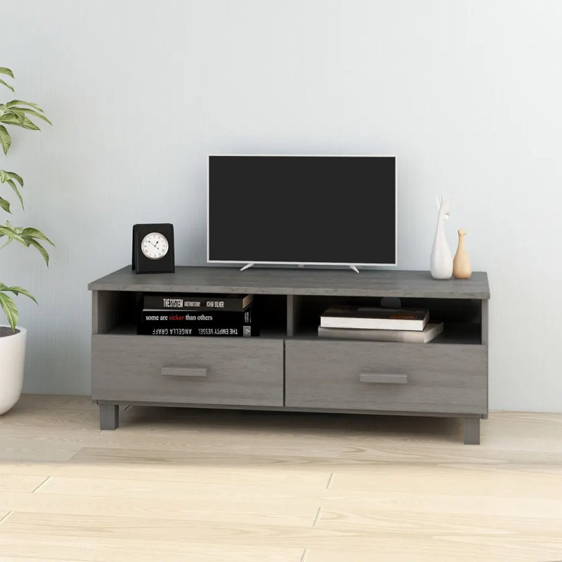 Haether Unfinished TV Stand, Grey