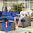 Outdoor Furniture 7 Pieces Set With Ottoman-657412698