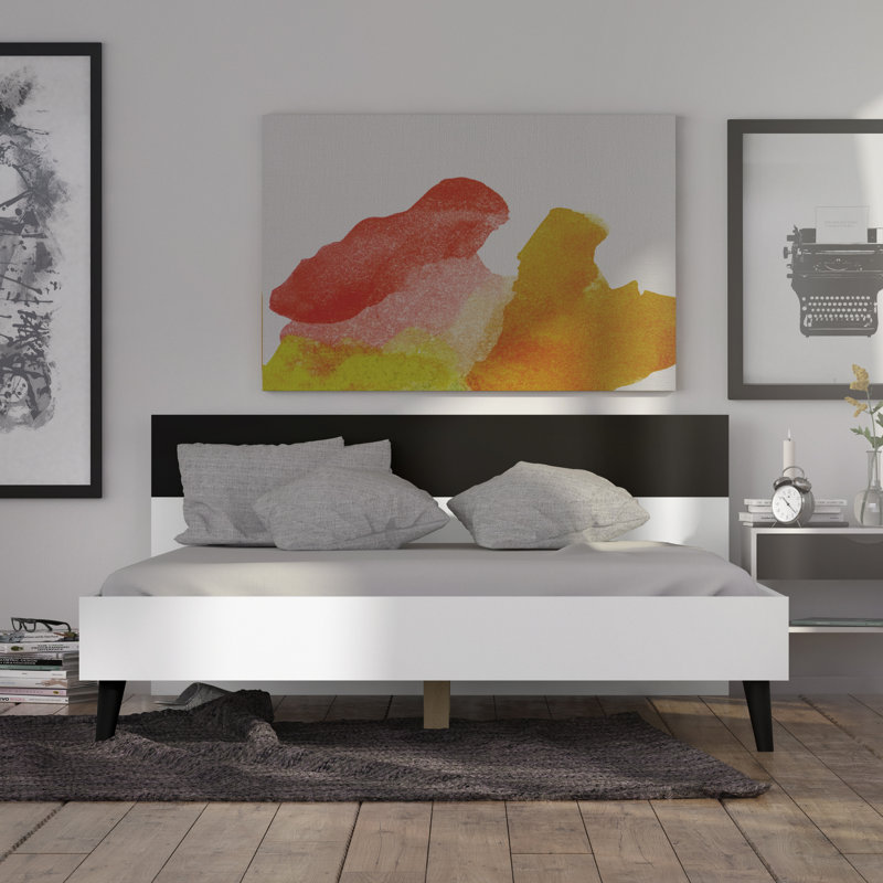 Myrasol Bed, White/Black, Super King (6')
