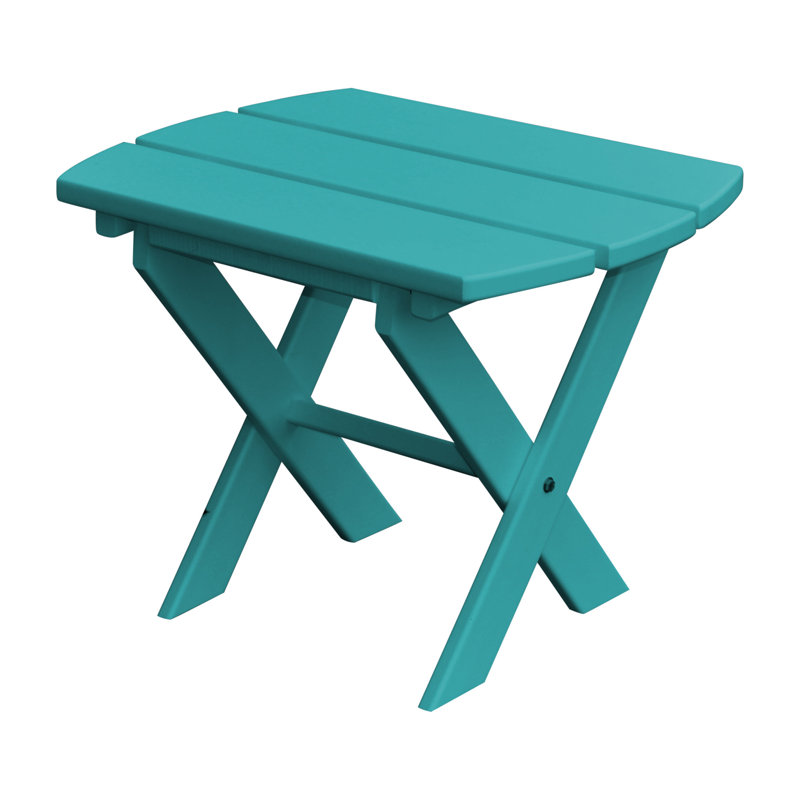 Table d'appoint pliante Anika, Bleu Aruba