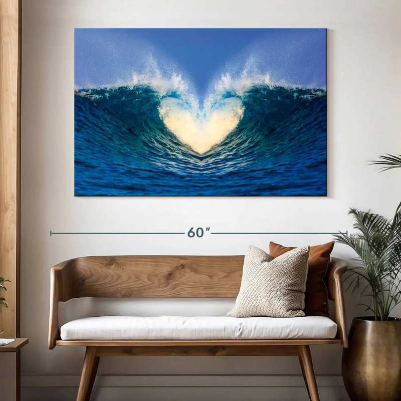 Gillard Heart Ocean Waves, 34" H x 51" W