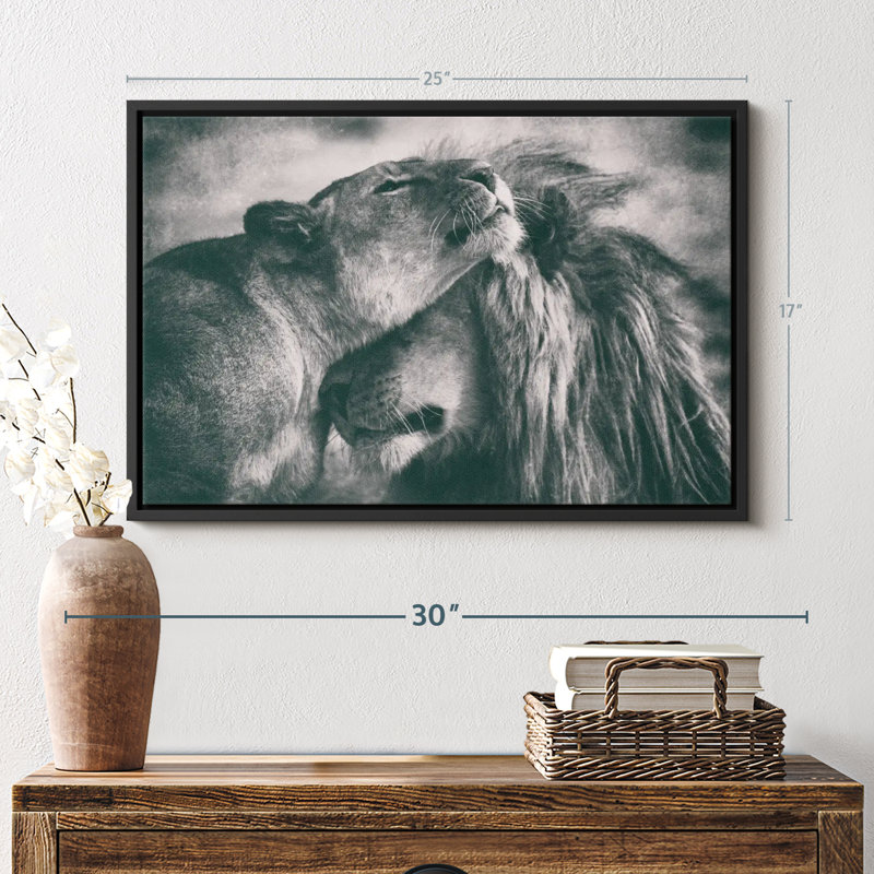 Animal «Amour monochrome», H 17 po x l 25 po