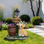 Décoration de jardin pour chien Corgi assis