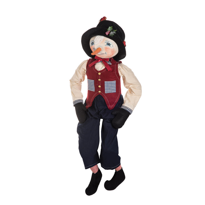 Bonhomme de neige de Perth, figurine de poupée Joe Spencer Gathered Traditions