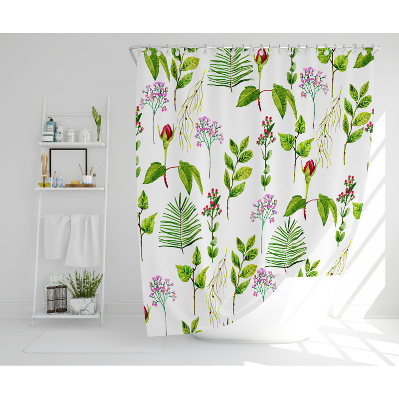 Kaeden Polyester Shower Curtain Set, 168cm H x 168cm W