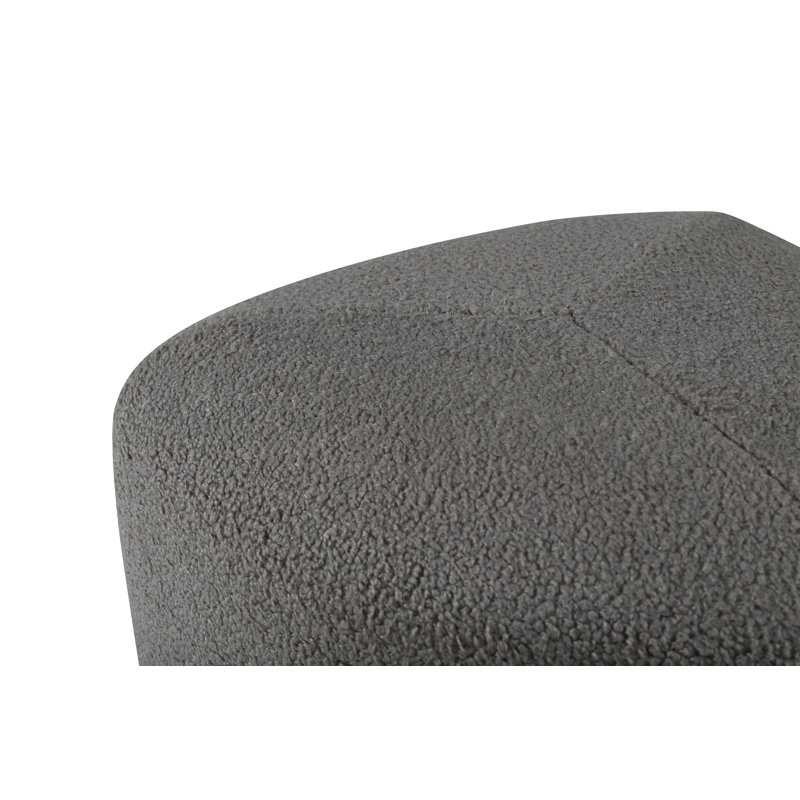 Darenda 46cm Wide Round Pouffe Ottoman, Greige