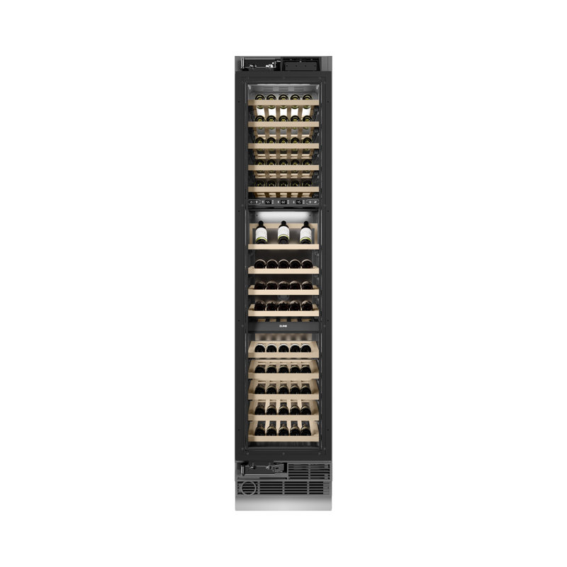 ZLINE 18 in. 9.0 cu. ft. Triple Zone 68 Bottle Panel Ready Left Hinge Column Wine Cooler, Right Handed