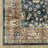 Jacqueli Vintage Bordered Traditional Blue/ Rust Washable Area Rug Mat-941501955