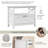 32” Nightstand with Drawer, X Design, Farmhouse Style, Pure White Oak-1068468981