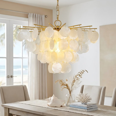 Lustre en coquillage à 1 lumière Marivelle