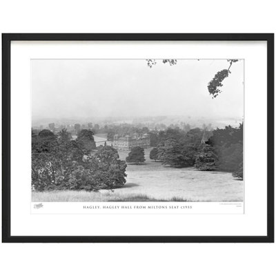 Hagley, Hagley Hall From Miltons Seat C1955 by Francis Frith - Single Picture Frame Print