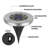 Solar Ground Lights Garden Waterproof 8 LED Disk Lights Outdoor Pathway Light for Lawn Deck Walkway-72035821